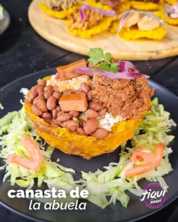 Photo by Jiqui Ñaqui on April 17, 2026. May be an image of ‎plantains and ‎text that says '‎لاا2 canasta de la abuela fiqui NAQUI NAQUI‎'‎‎.